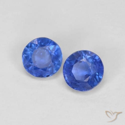 0.61 ctw Blue Kyanite Stones, Natural Kyanite in Round Facet Shape for Sale