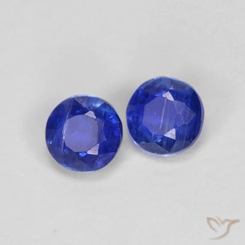 0.58 ctw Blue Kyanite Stones, Natural Kyanite in Round Facet Shape for Sale