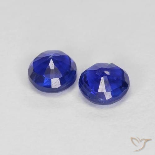 Kyanite Gemstones in 3.8 mm Size for Sale, Kyanite Stones in Navy Blue Color