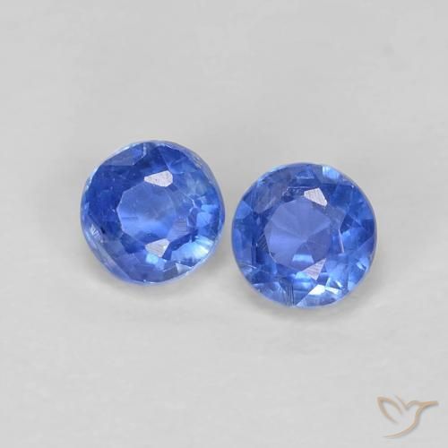 0.61 ctw Blue Kyanite Stones, Natural Kyanite in Round Facet Shape for Sale