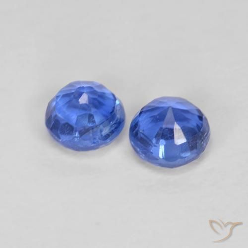 Kyanite Gemstones in 3.7 mm Size for Sale, Kyanite Stones in Deep Azure Blue Color