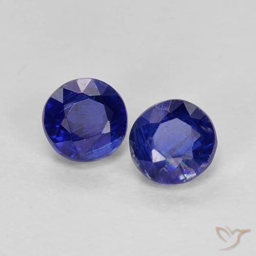0.66 ctw Blue Kyanite Stones, Natural Kyanite in Round Facet Shape for Sale