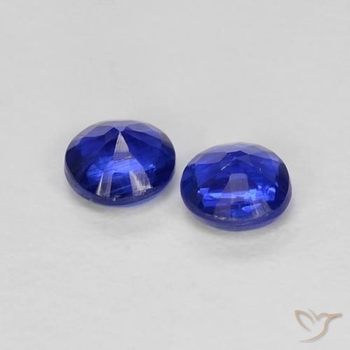 Kyanite Gemstones in 3.5 mm (calibrated) Size for Sale, Kyanite Stones in Intense Navy Blue Color