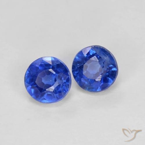 0.63ctw Natural Navy Blue Kyanite, Round, VS