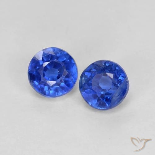 0.63 ctw Blue Kyanite Stones, Natural Kyanite in Round Facet Shape for Sale
