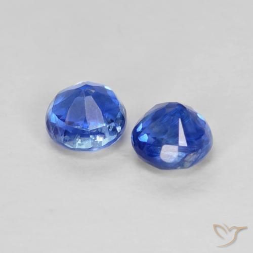 Kyanite Gemstones in 3.7 mm Size for Sale, Kyanite Stones in Navy Blue Color