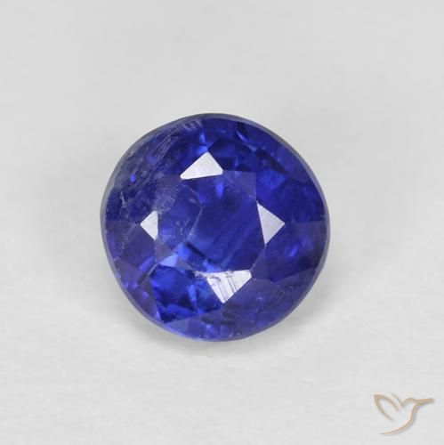 5,3mm Cianite blu Sfaccettatura rotonda dal Nepal, peso di 0,78 ct, pietra preziosa naturale non trattati in purezza VS, Cianite 1pz - il colore è Blu elettrico, durezza Mohs di 6 - 7, Photo A