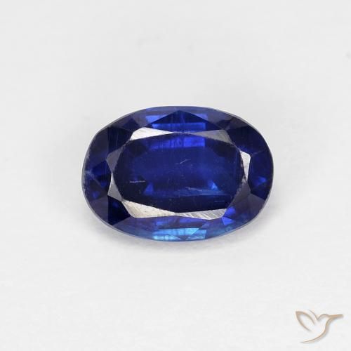 1.02ct Natural Intense Navy Blue Kyanite, Oval, VS
