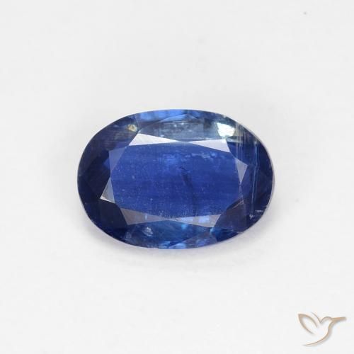 0.91ct Natural Dark Blue Kyanite, Oval, VS-SI