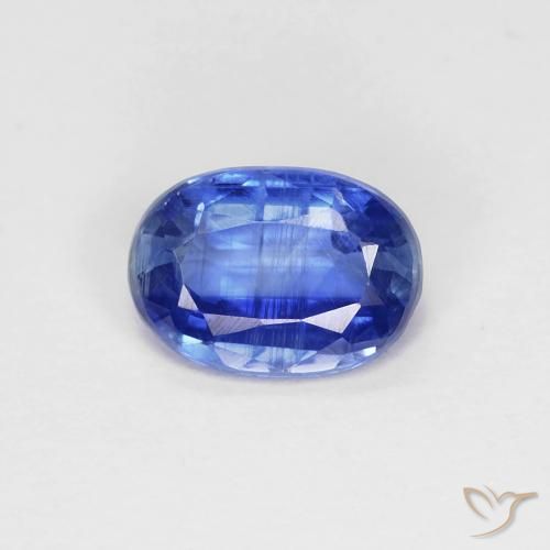 0.89ct Natural Deep Azure Blue Kyanite, Oval, VS-SI