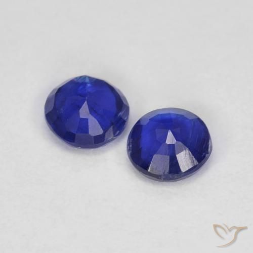 Kyanite Gemstones in 3.7 mm Size for Sale, Kyanite Stones in Deep Blue Color