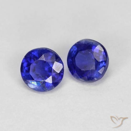 0.51 ctw Blue Kyanite Stones, Natural Kyanite in Round Facet Shape for Sale