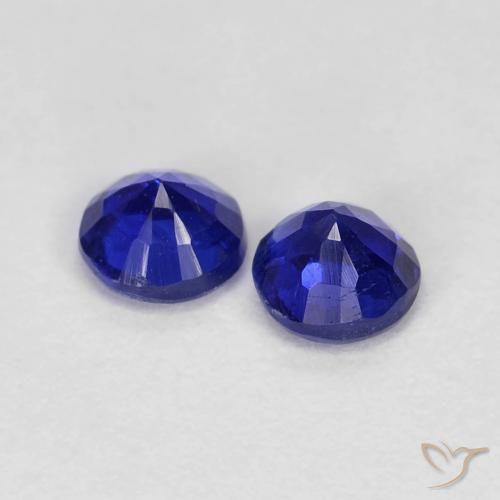 Kyanite Gemstones in 3.5 mm (calibrated) Size for Sale, Kyanite Stones in Navy Blue Color