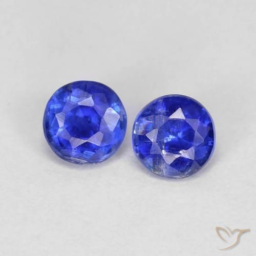 0.49ctw Natural Dark Blue Kyanite, Round, VS-SI