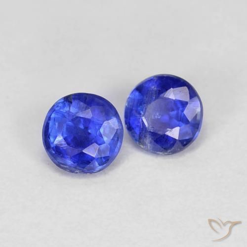 0.49 ctw Blue Kyanite Stones, Natural Kyanite in Round Facet Shape for Sale