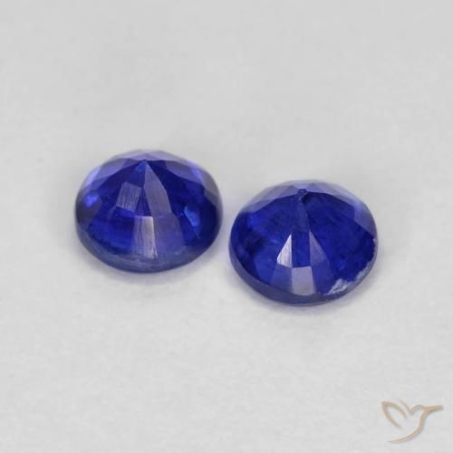 Kyanite Gemstones in 3.5 mm (calibrated) Size for Sale, Kyanite Stones in Dark Blue Color