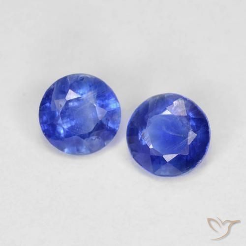 0.45ctw Natural Dark Blue Kyanite, Round, VS-SI