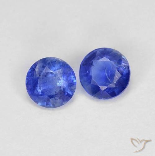 0.45 ctw Blue Kyanite Stones, Natural Kyanite in Round Facet Shape for Sale