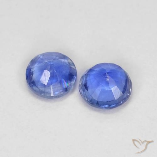 Kyanite Gemstones in 3.7 mm Size for Sale, Kyanite Stones in Dark Blue Color