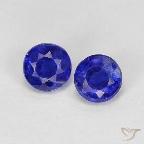 0.55ctw Natural Dark Blue Kyanite, Round, VS