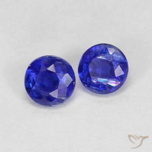 0.55 ctw Blue Kyanite Stones, Natural Kyanite in Round Facet Shape for Sale