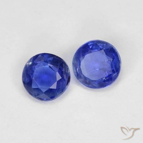 0.50 ctw Blue Kyanite Stones, Natural Kyanite in Round Facet Shape for Sale