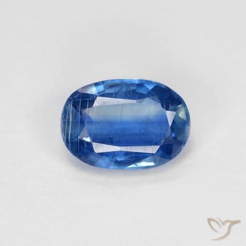 0.97ct Natural Light Navy Blue Kyanite, Oval, VS-SI