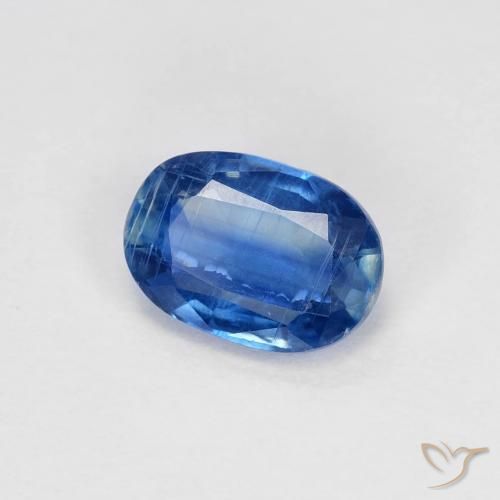 0.97 ct Blue Kyanite Stone, Natural Kyanite in Oval Facet Shape for Sale