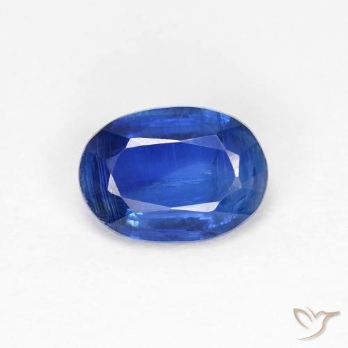 1.00ct Natural Dark Blue Kyanite, Oval, VS-SI