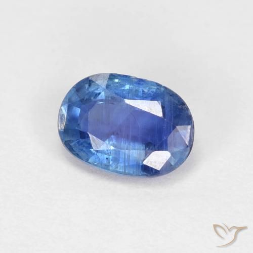 0.96 ct Blue Kyanite Stone, Natural Kyanite in Oval Facet Shape for Sale