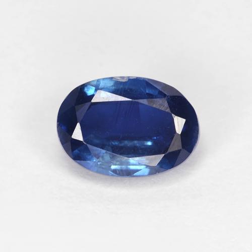 Cianita Azul Forma ovalada de 7,2 x 5,1mm de Nepal, peso de 1.27 ct, piedra preciosa natural No tratado en claridad VS, Cianita de 1 pieza - Color: Azul marino, dureza Mohs de 6 - 7, Photo A