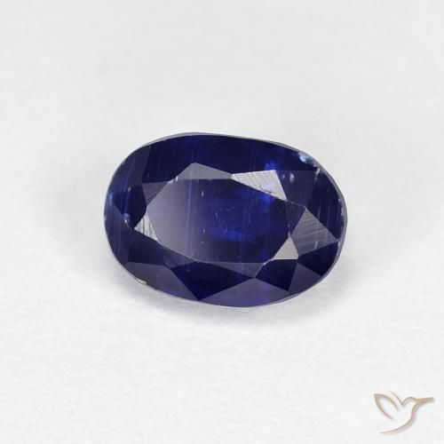 1.30 ct Blue Kyanite Stone, Natural Kyanite in Oval Facet Shape for Sale