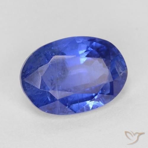 0.91 ct Blue Kyanite Stone, Natural Kyanite in Oval Facet Shape for Sale