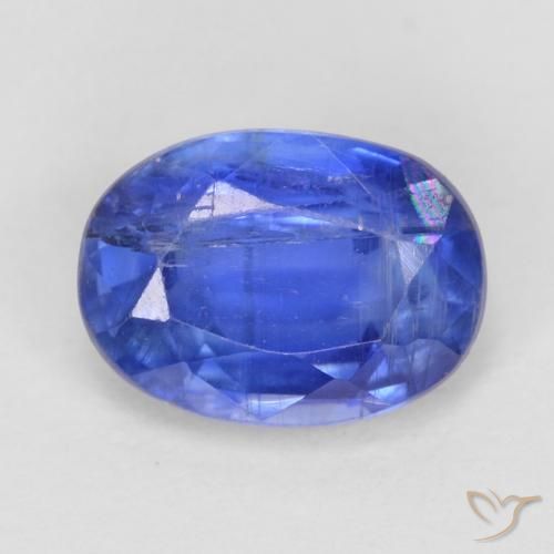 7 x 5,1mm Cianite blu taglio ovale dal Nepal, peso di 1,08 ct, pietra preziosa naturale non trattati in purezza SI, 1 pezzo Cianite Ovale sfaccettato - Colore: Blu profondo azzurro, durezza Mohs di 6 - 7 , Photo A