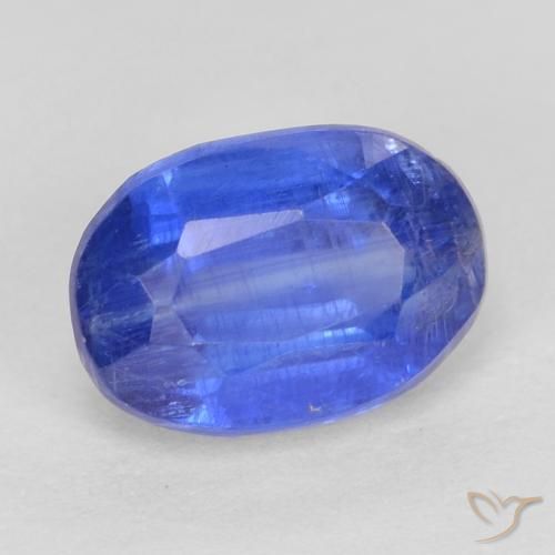 1.30 ct Blue Kyanite Stone, Natural Kyanite in Oval Facet Shape for Sale