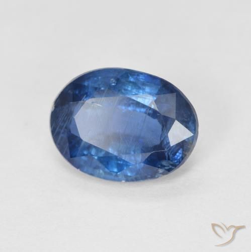 1.38 ct Blue Kyanite Stone, Natural Kyanite in Oval Facet Shape for Sale