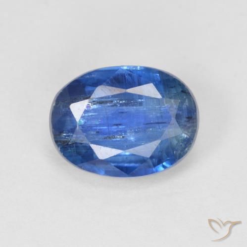 1.87ct Natural Deep Blue Kyanite, Oval, SI