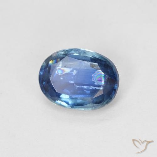 1.00 ct Blue Kyanite Stone, Natural Kyanite in Oval Facet Shape for Sale
