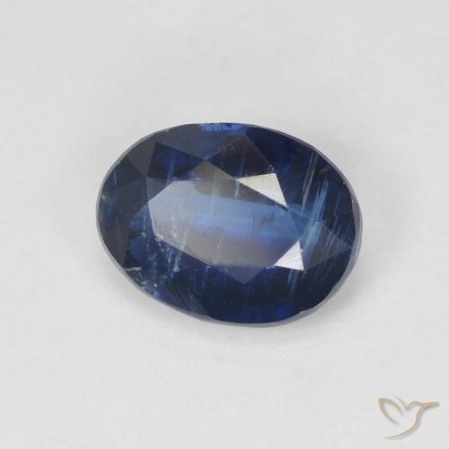1.48 ct Blue Kyanite Stone, Natural Kyanite in Oval Facet Shape for Sale