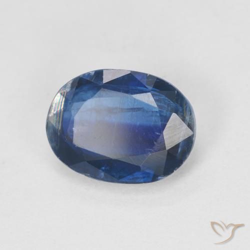 1.62 ct Blue Kyanite Stone, Natural Kyanite in Oval Facet Shape for Sale