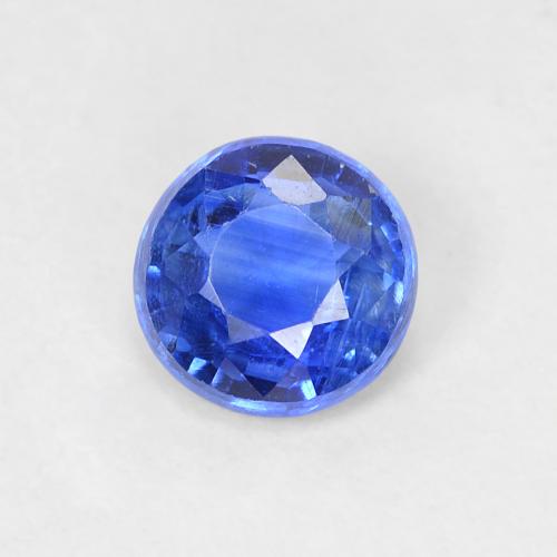 Disthène Bleu round facet 5,1mm du Népal, poids de 0,63 ct, pierre gemme naturelle Non traité de pureté vs-si, 1 pièce Disthène, couleur : Bleu franc, dureté de Mohs de 6 à 7, Photo A