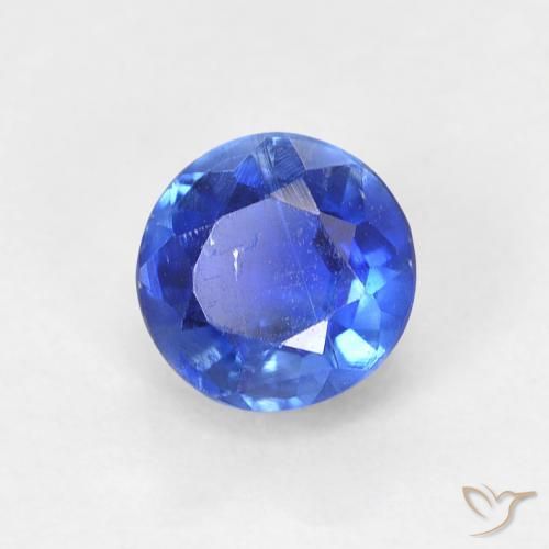 0.80 ct Blue Kyanite Stone, Natural Kyanite in Round Facet Shape for Sale