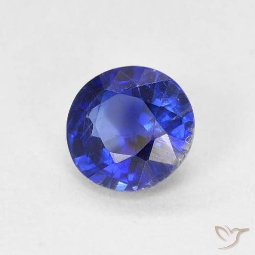 0.66 ct Blue Kyanite Stone, Natural Kyanite in Round Facet Shape for Sale