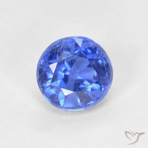 0.78ct Natural Dark Blue Kyanite, Round, VS-SI