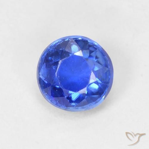 0.73ct Natural Dark Blue Kyanite, Round, VS-SI