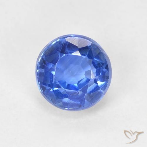 0.91ct Natural Dark Blue Kyanite, Round, VS