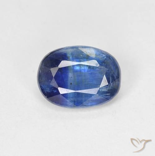 1.63ct Natural Deep Blue Kyanite, Oval, SI