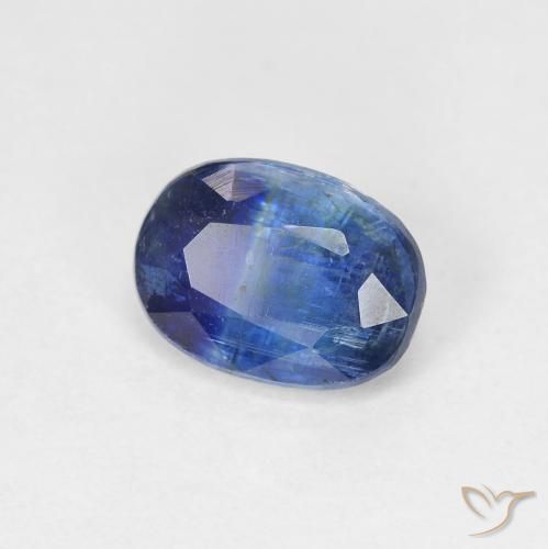 1.63 ct Blue Kyanite Stone, Natural Kyanite in Oval Facet Shape for Sale