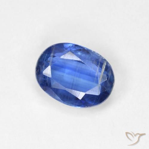1.65 ct Blue Kyanite Stone, Natural Kyanite in Oval Facet Shape for Sale