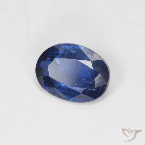 1.35 ct Blue Kyanite Stone, Natural Kyanite in Oval Facet Shape for Sale